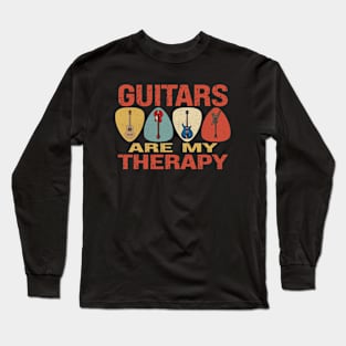 Guitars Are My Therapy Long Sleeve T-Shirt